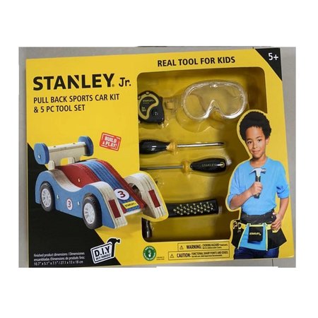 Stanley Jr. Stanley Jr. Pull Back Sports Car Kit and Tool Set Wood Multicolored 5 pc STJK030-T05-SY